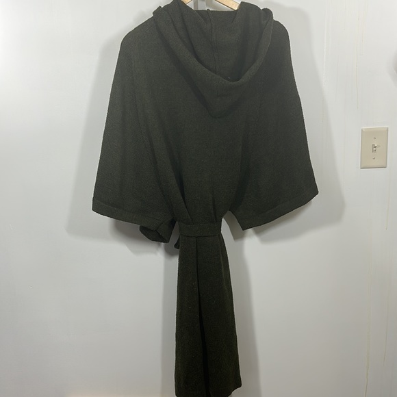 FREE PEOPLE Women’s Hooded & Belted Kimono Sweater/Duster Green One Size - Picture 6 of 13